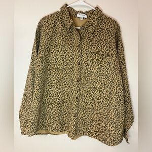 Gilli Leopard Print Button Front Shacket Jacket Women’s L